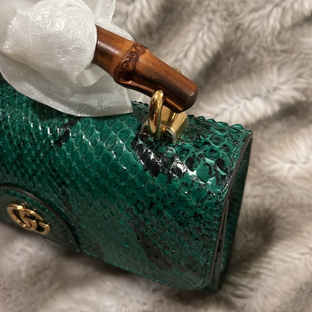 GUCCI MINI DIANA PYTHON BAG - Picture 6 of 12
